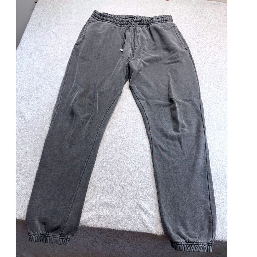 Talentless Heavyweight Sweatpants Mens M Charcoal Gray Acid Wash Joggers Lounge